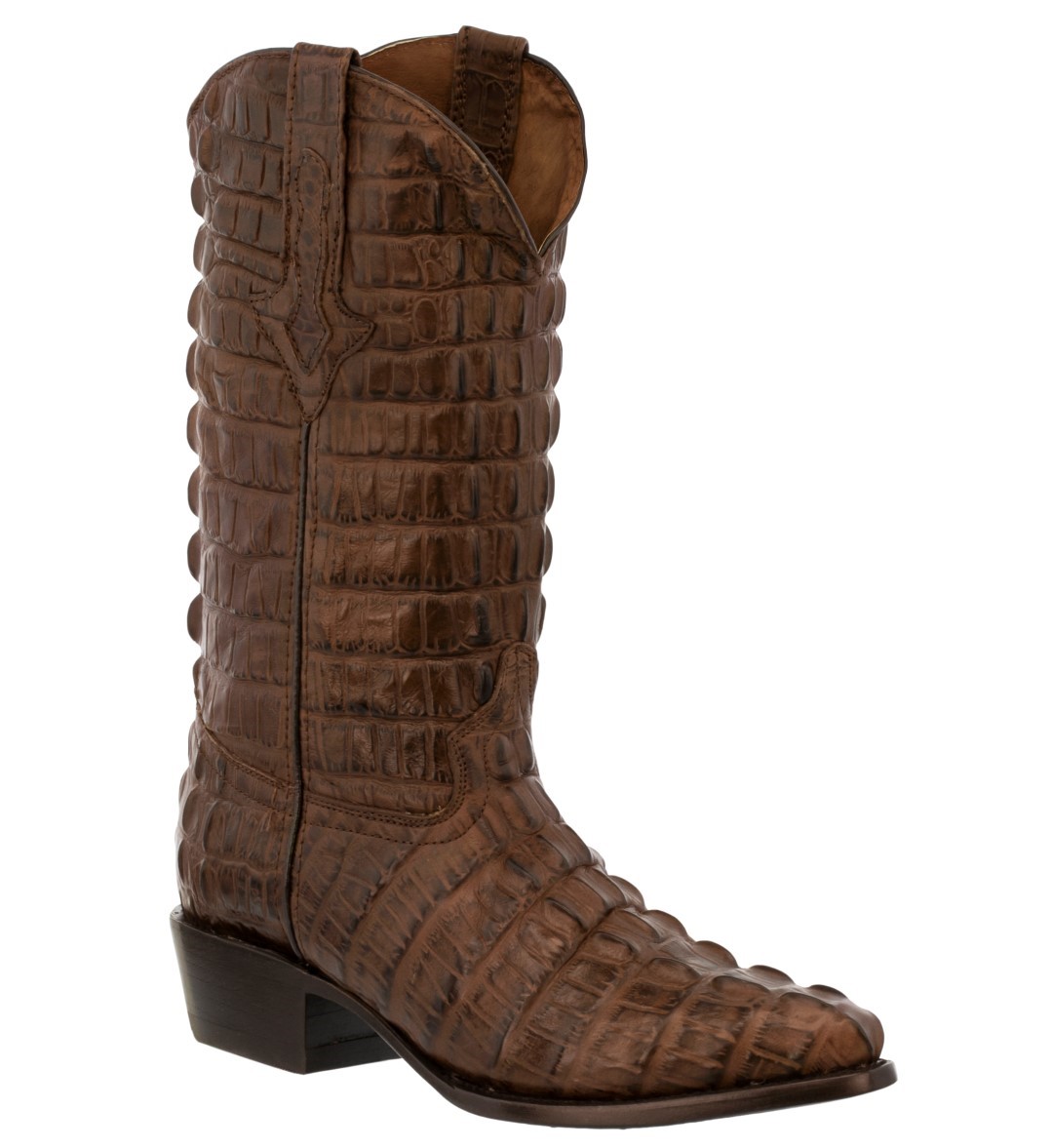 mens brown full alligator tail exotic print collection western cowboy