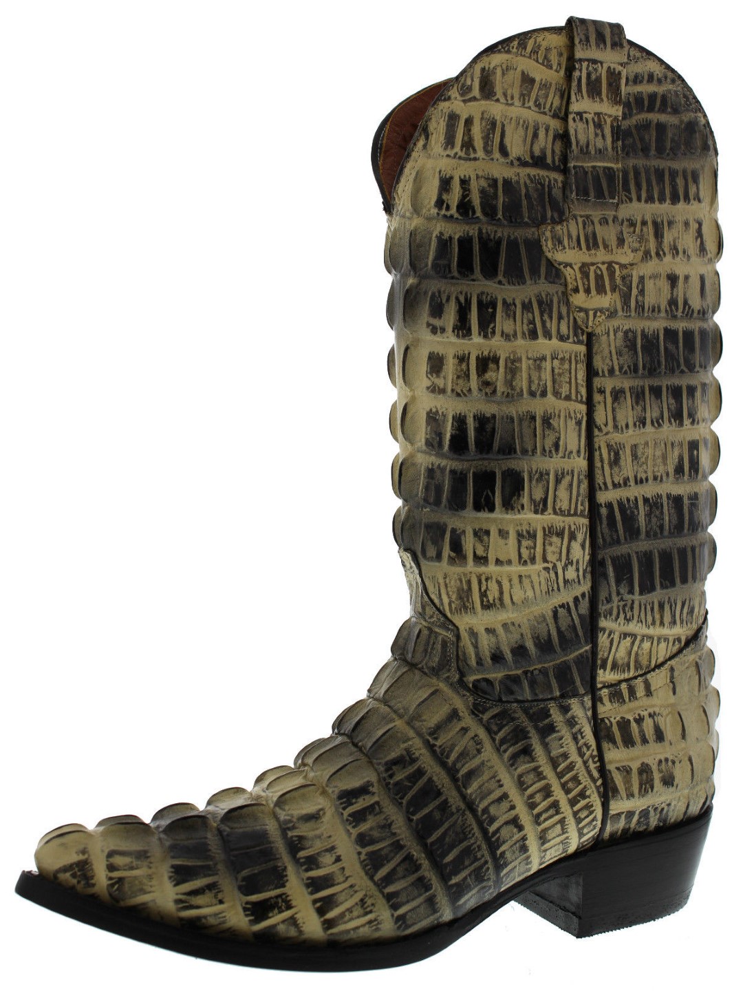 mens natural full alligator tail exotic print collection western cowboy