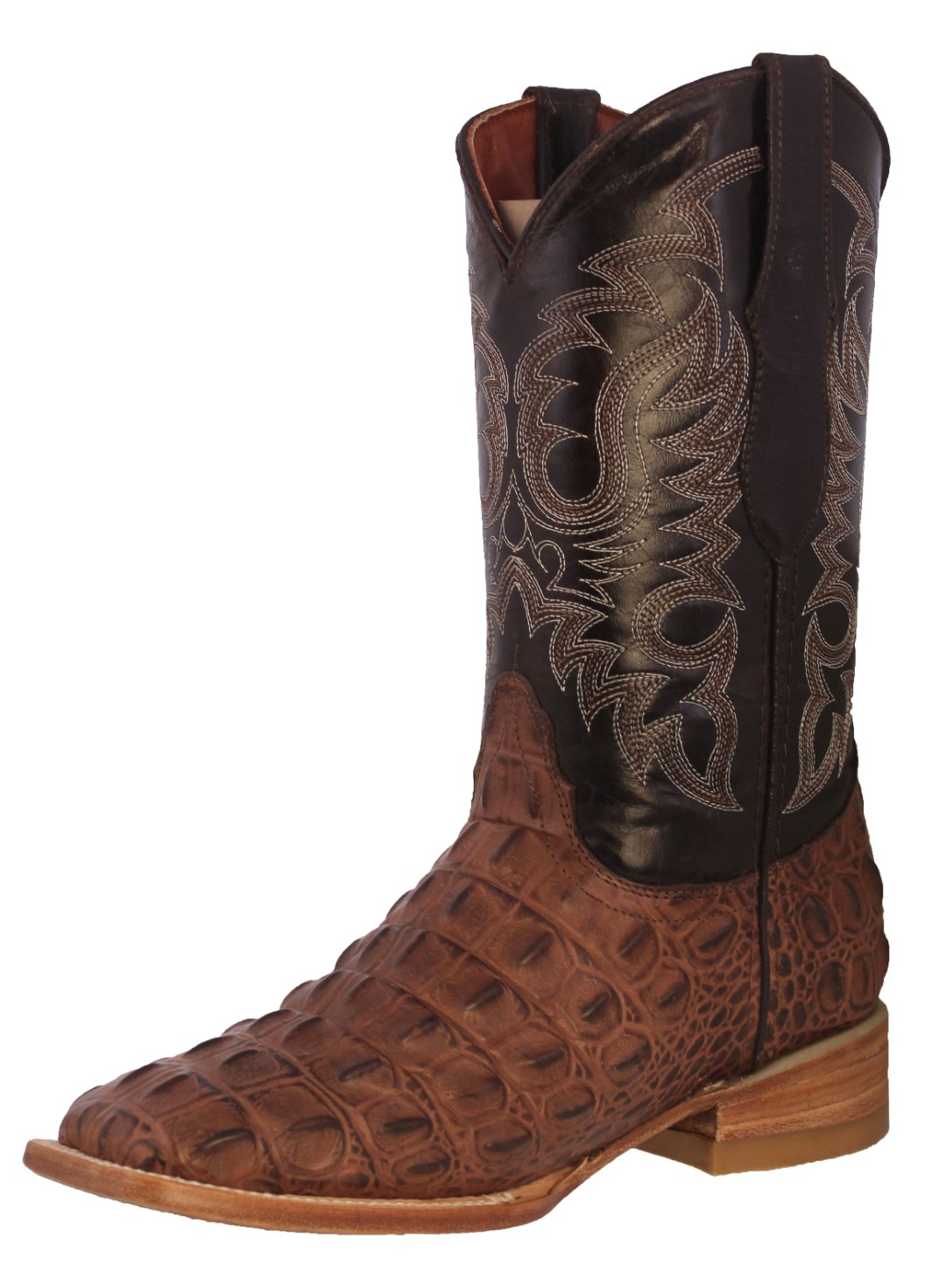 Details about  / Mens Crocodile Back Pattern Cowboy Boots Real Leather Western Square Toe Botas