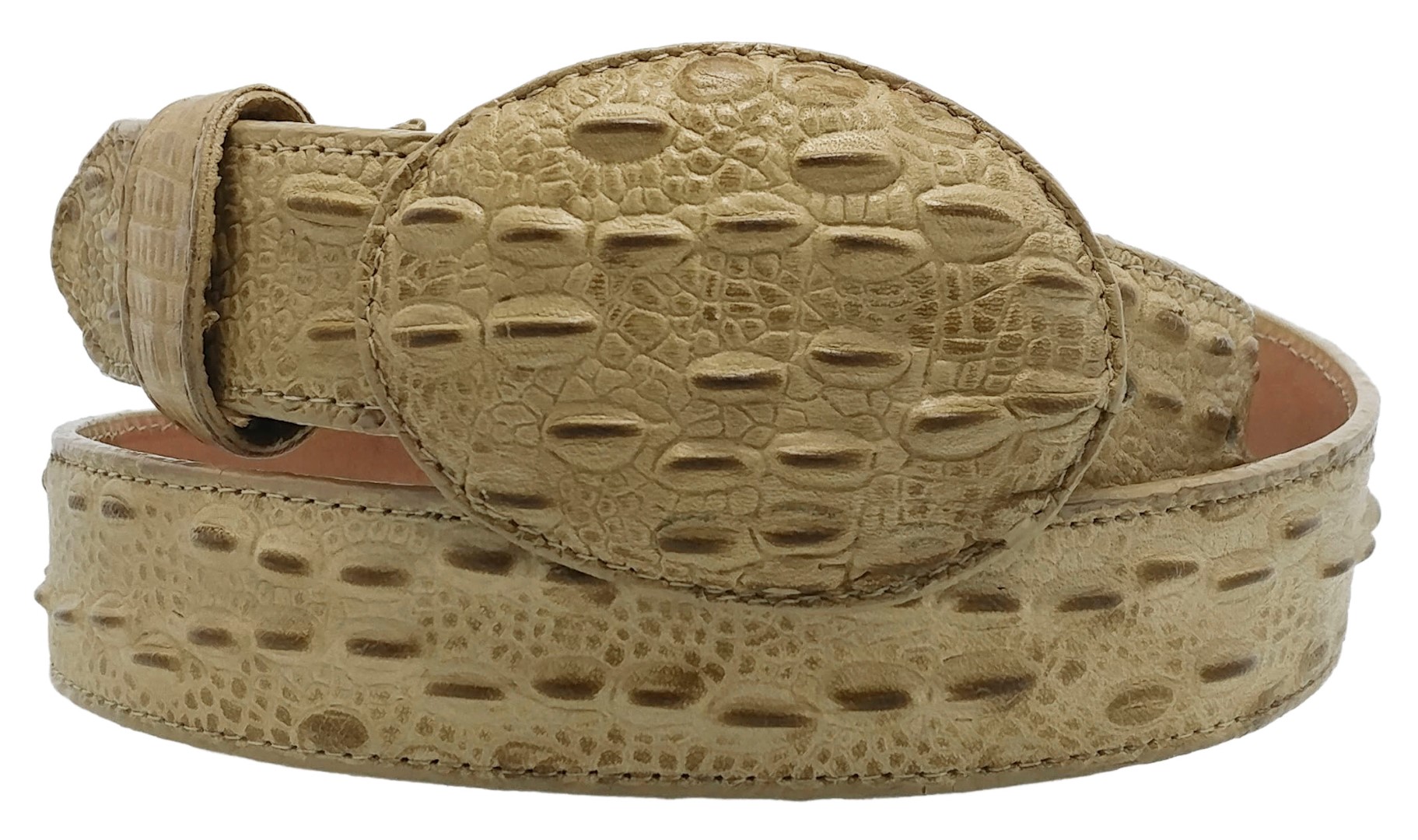 El General Exotic Lizard Leather Cowboy Belt - Brown 45302
