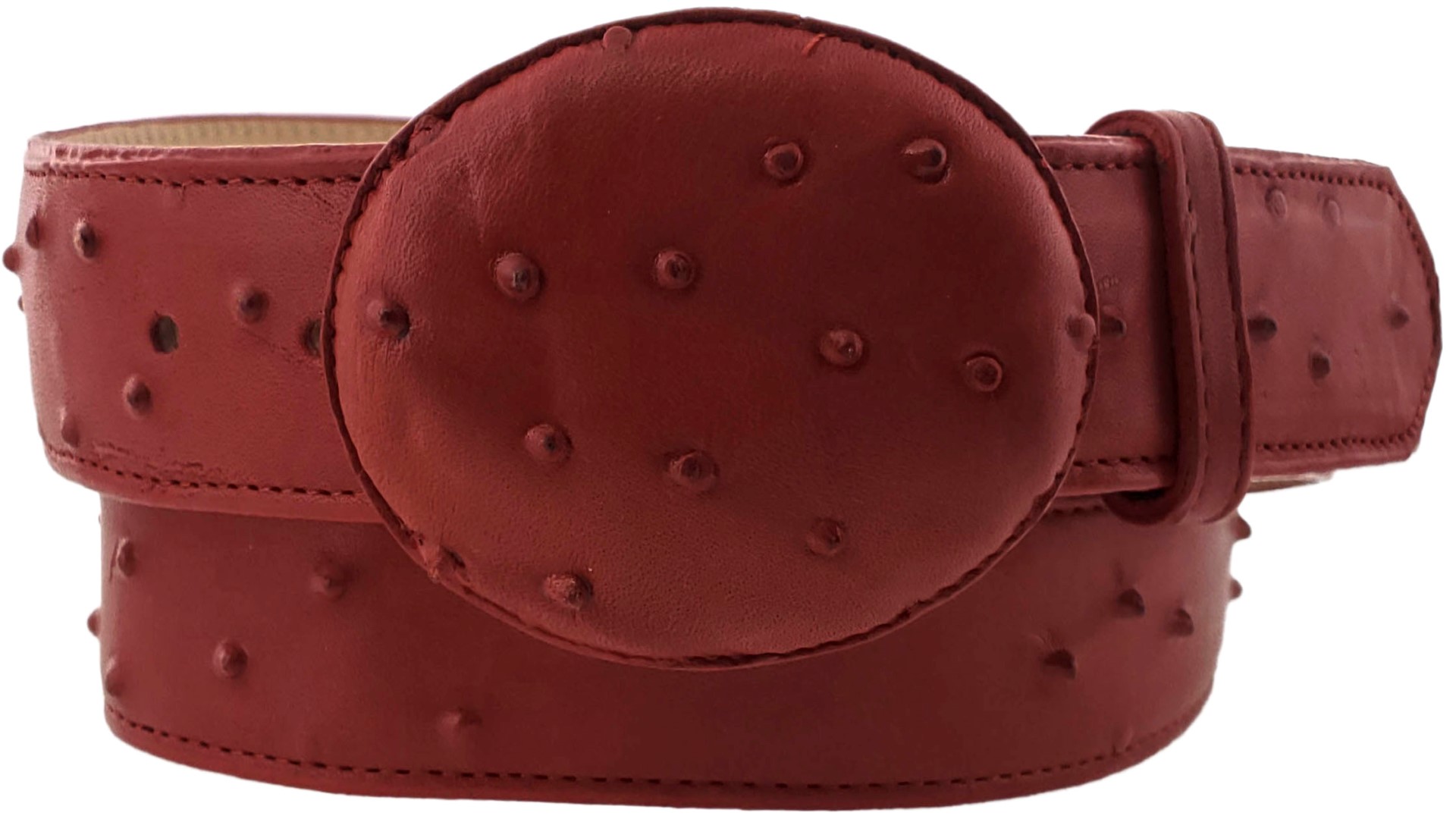 Men/'s King Exotic Genuine Full Quill Ostrich Western Belt Removable Buckle