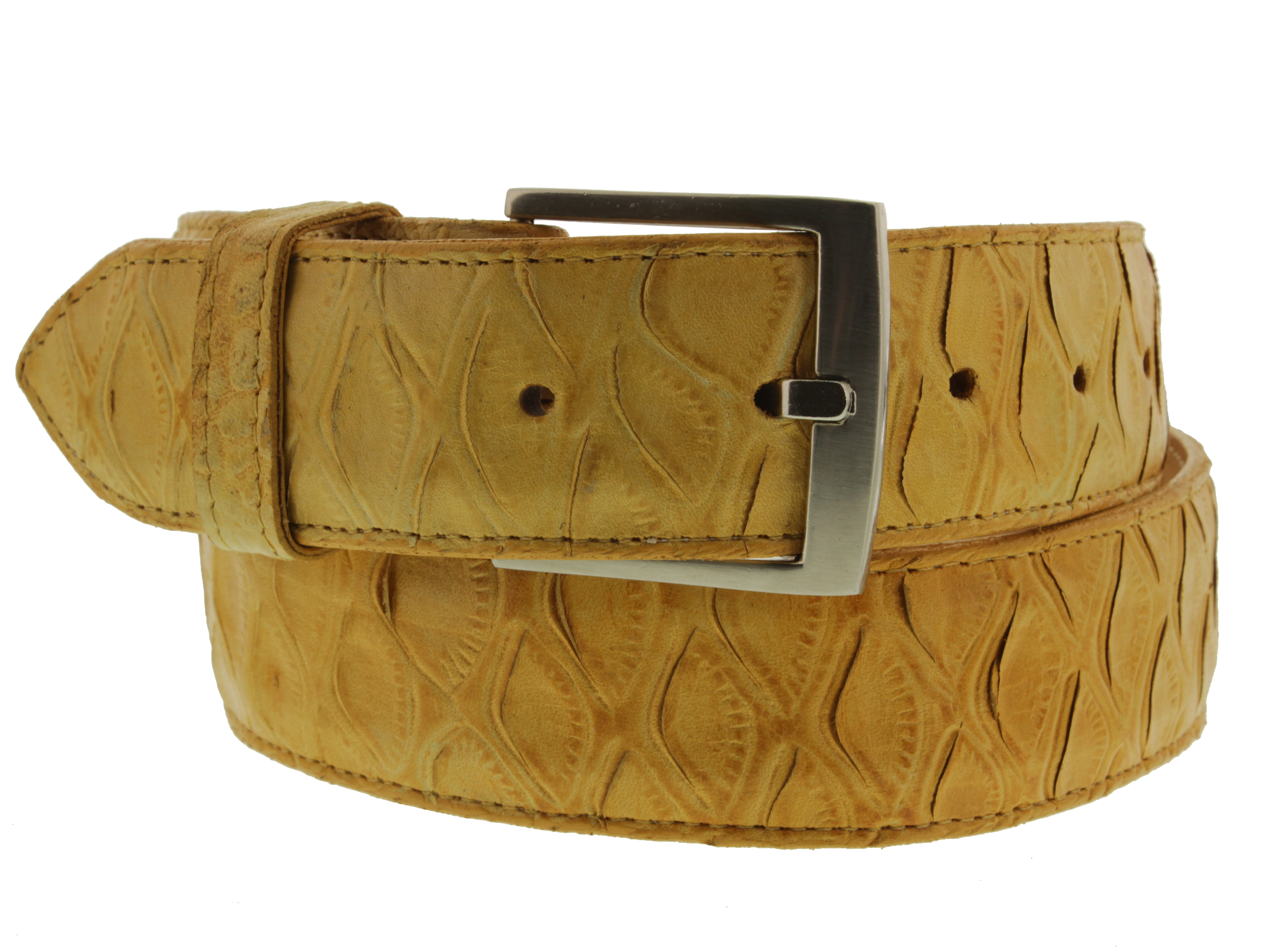 Mens Buttercup Cowboy Belt Anteater Pattern Leather Western Cinto ...