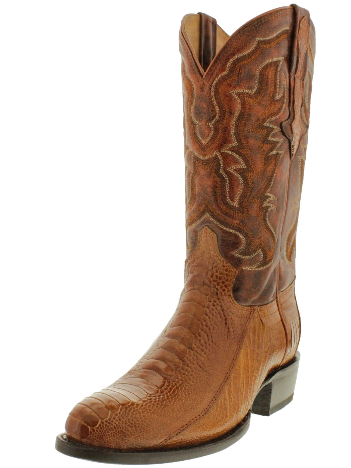 round toe ostrich boots