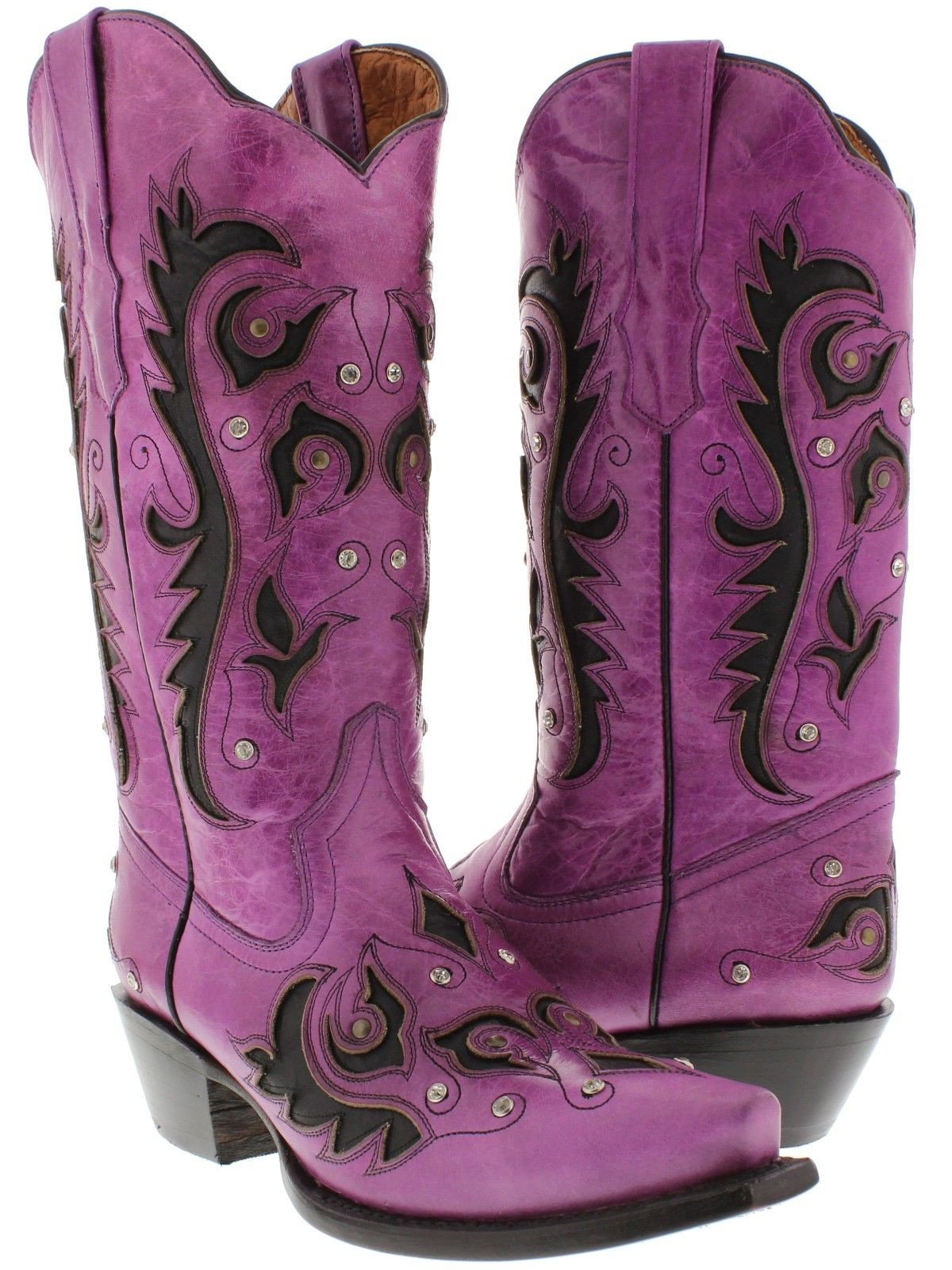 womens purple cowgirl boots