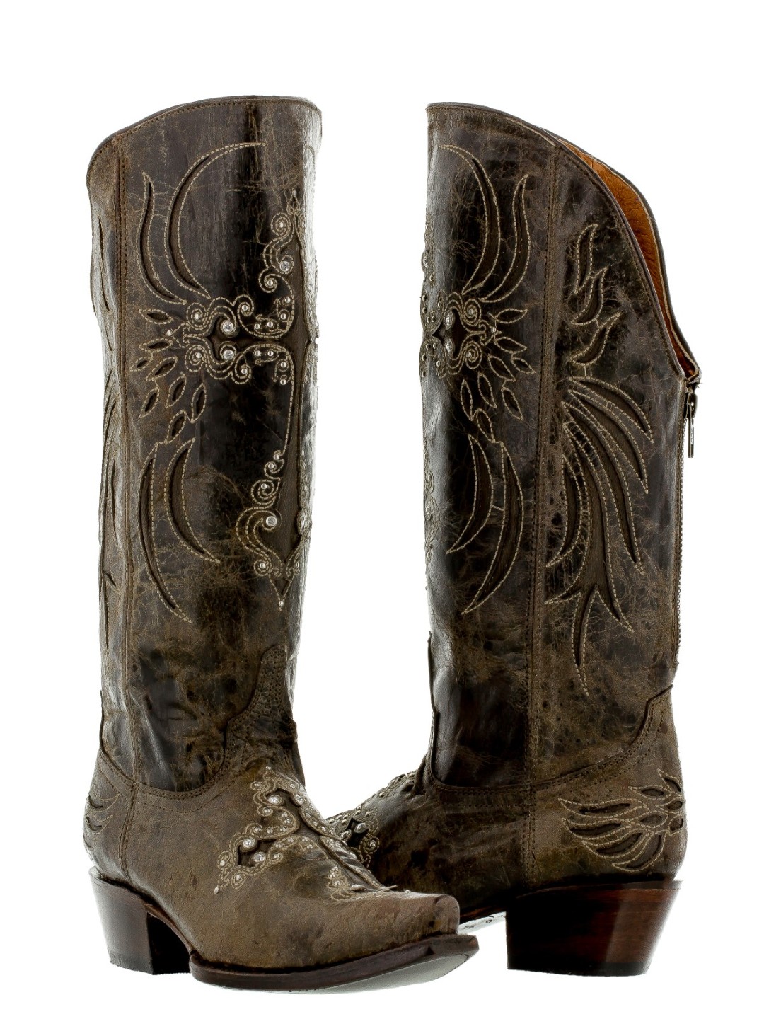 zip up cowgirl boots