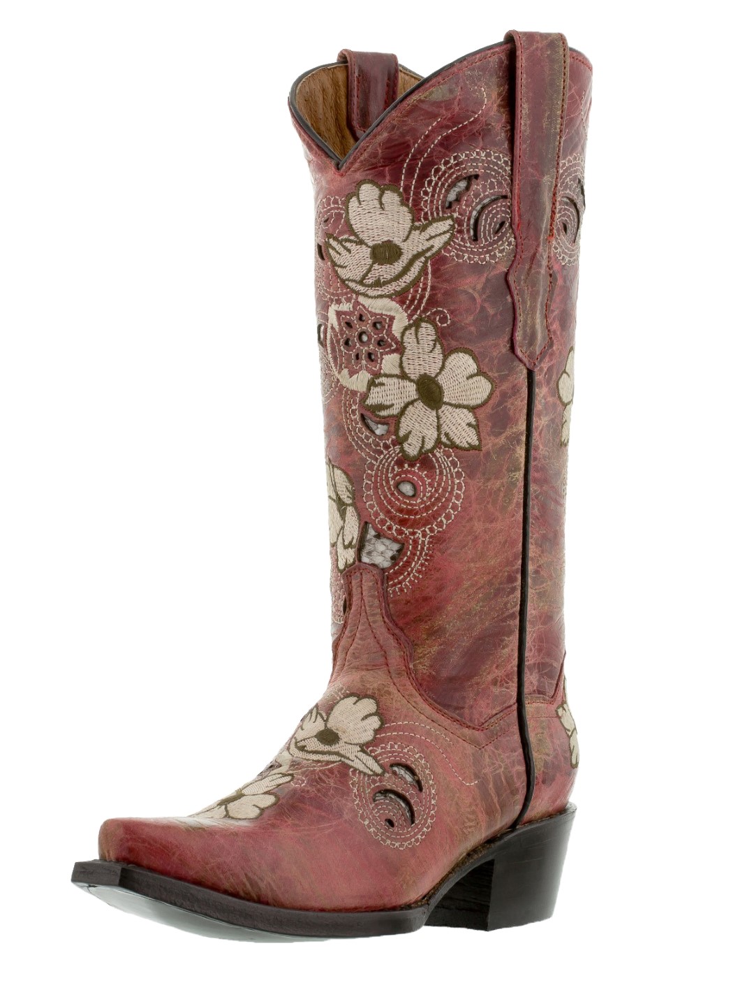 red leather cowboy boots ladies