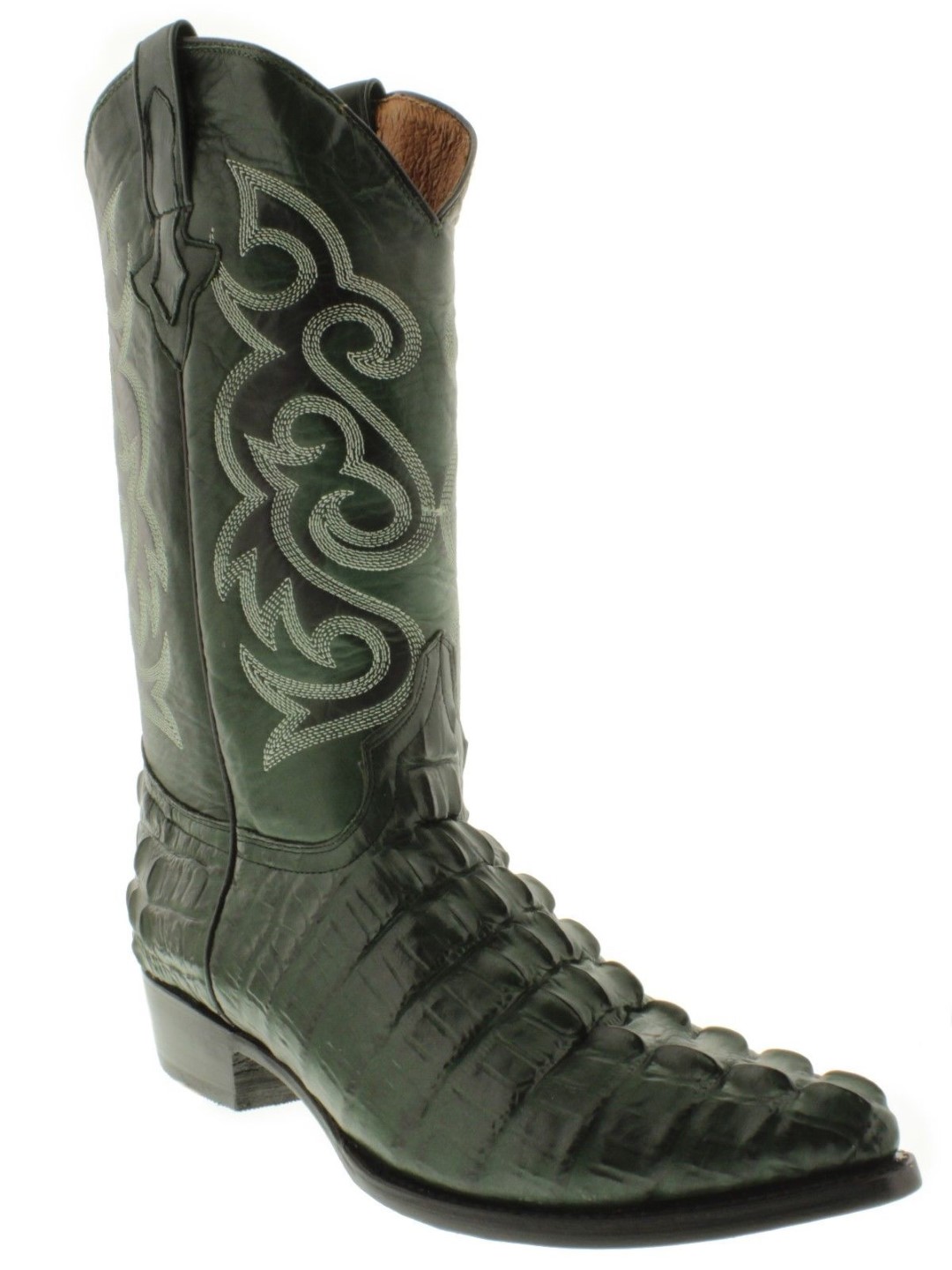 green crocodile boots