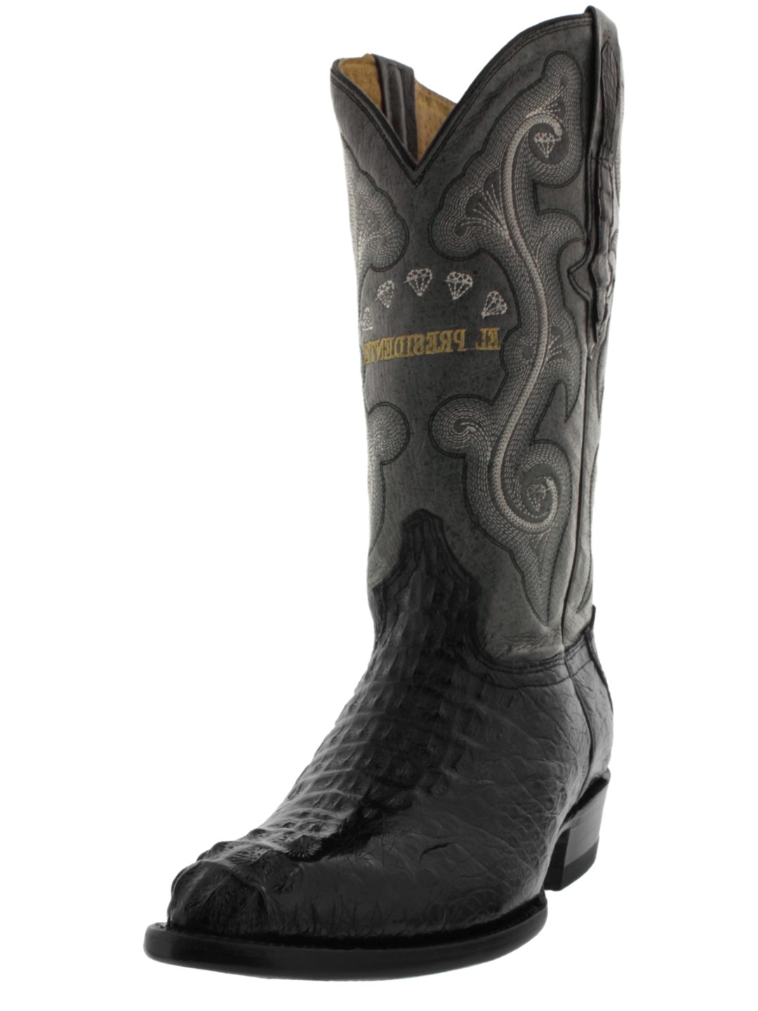 leather crocodile boots