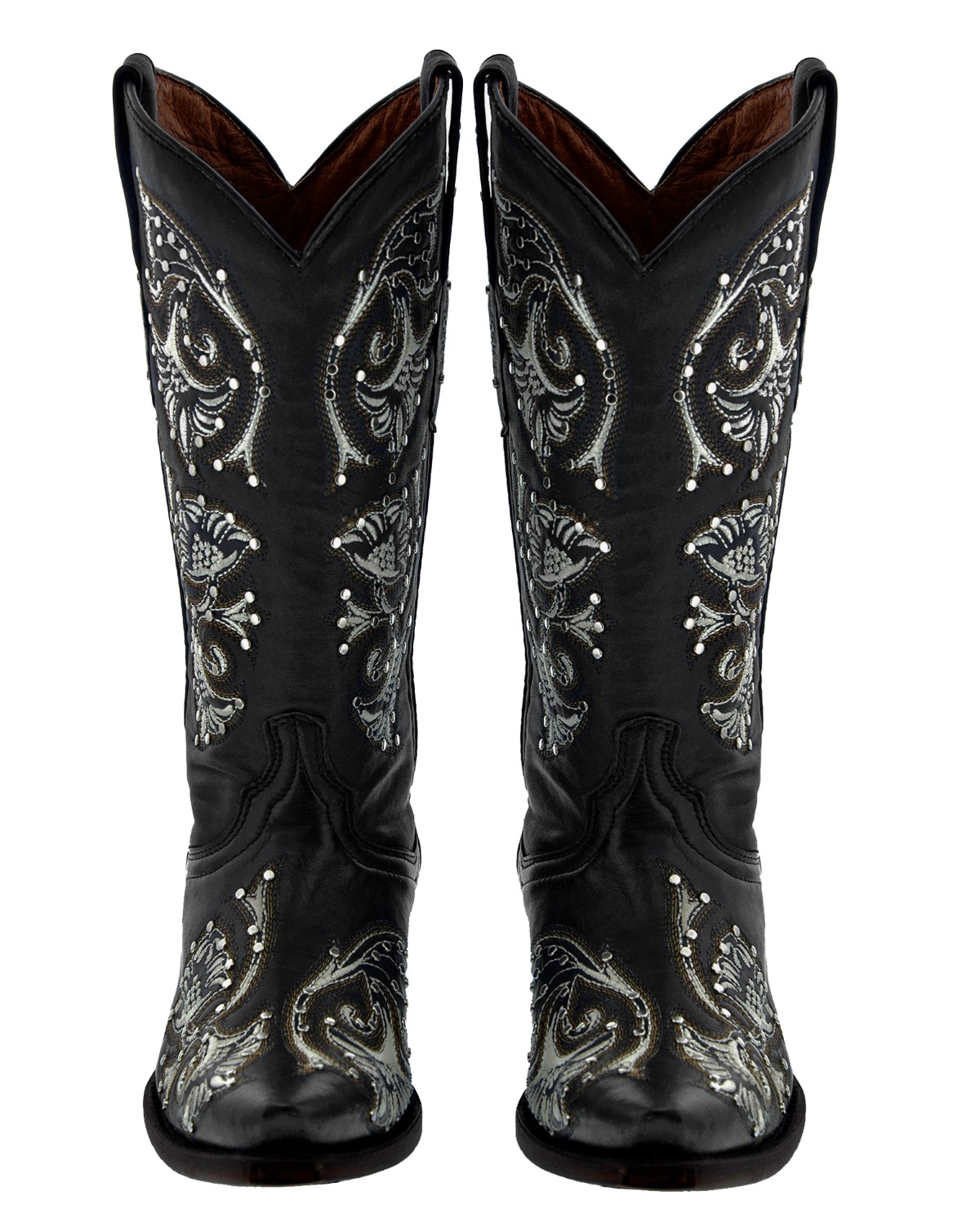 black snip toe cowboy boots womens short