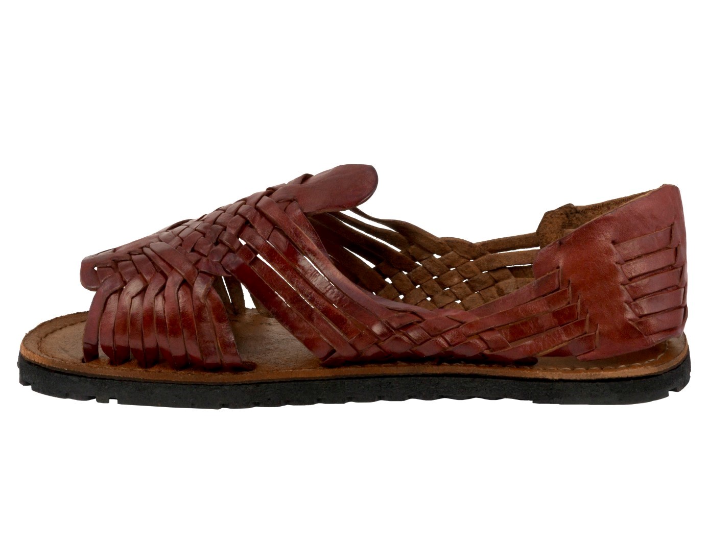 Mens Cognac Authentic Mexican Huaraches Sandals Genuine Leather Open Toe Size 13