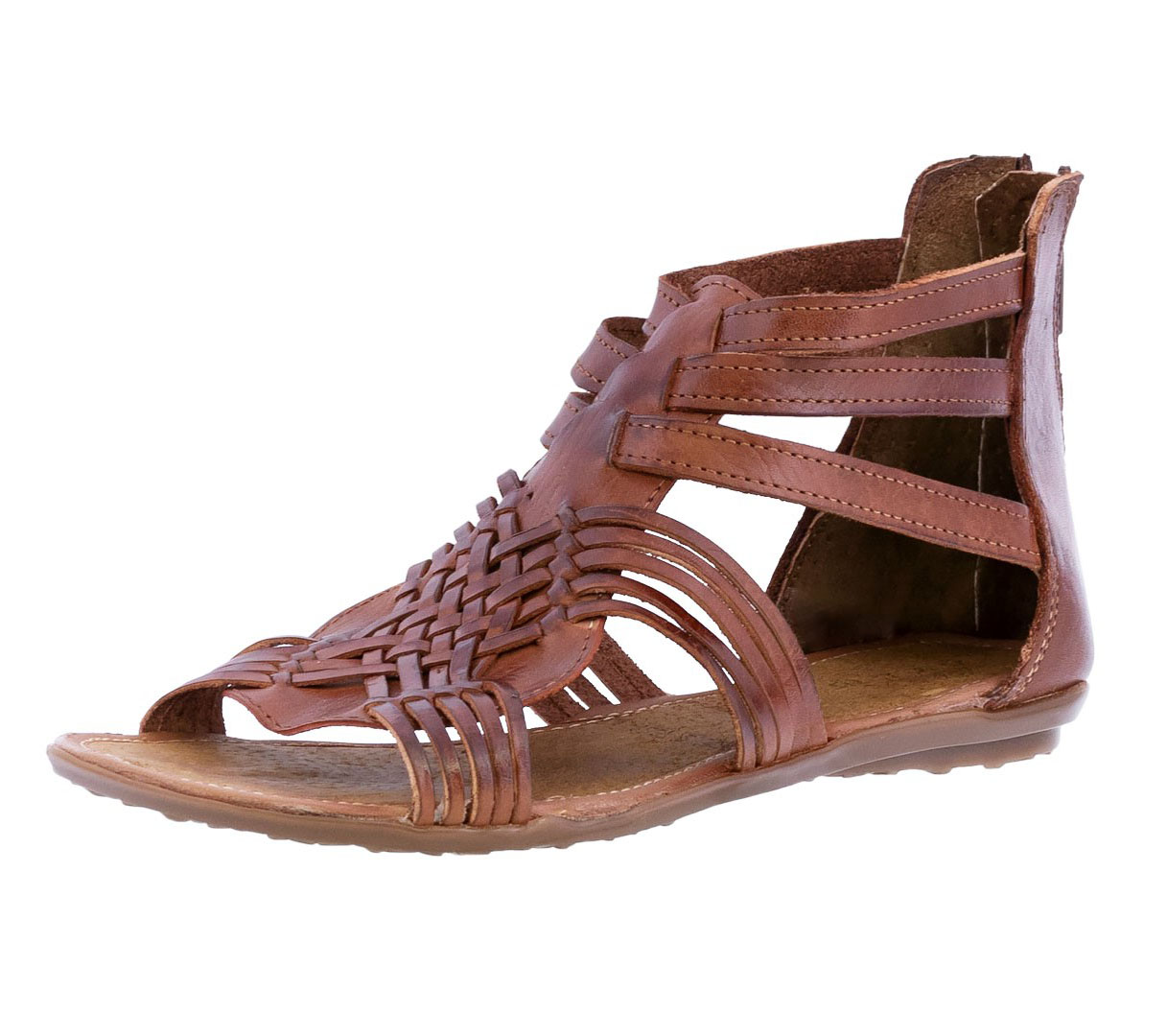 Womens Cognac Sandals Real Woven Leather Mexican Authentic Huaraches ...