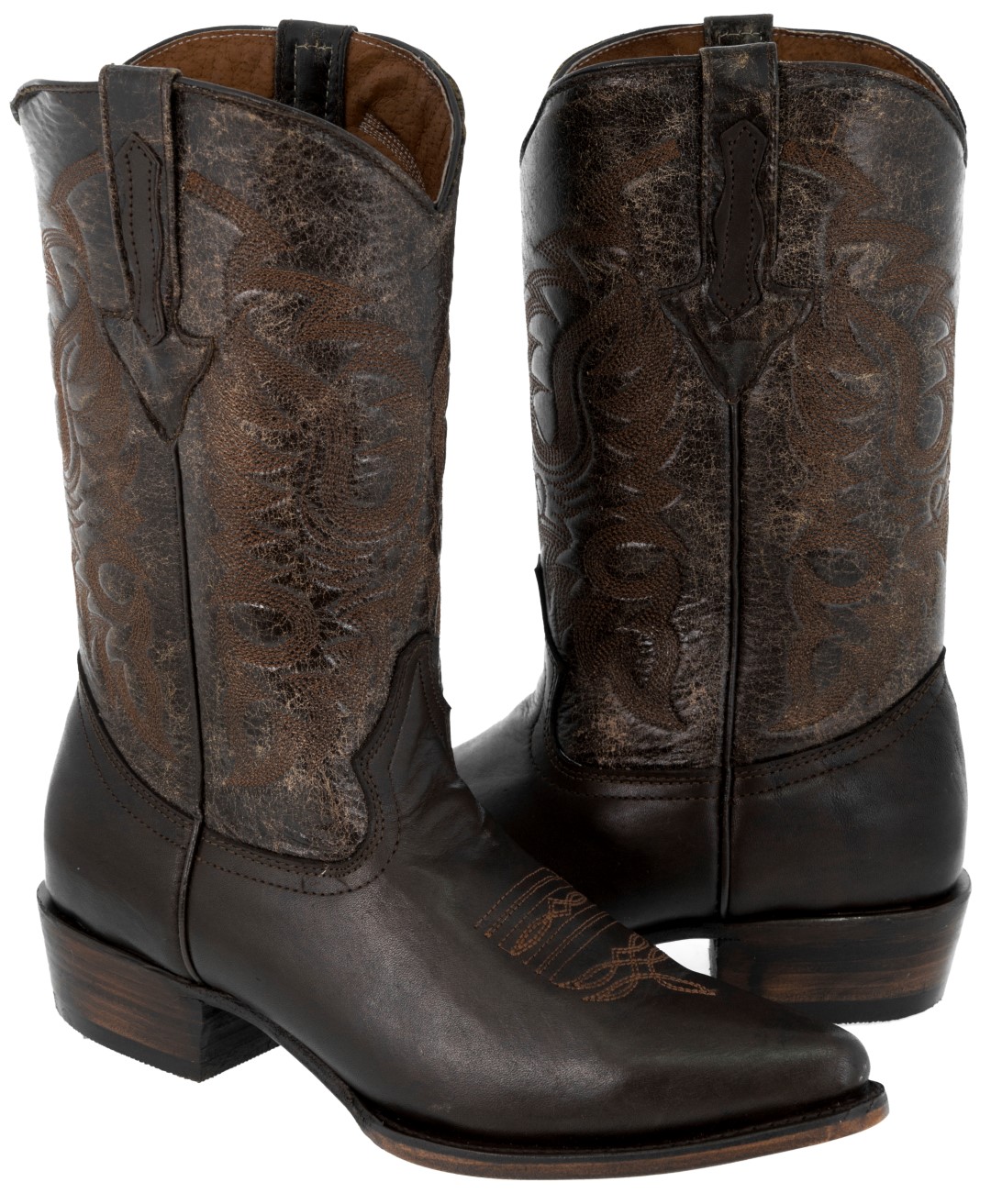 mens plain black cowboy boots