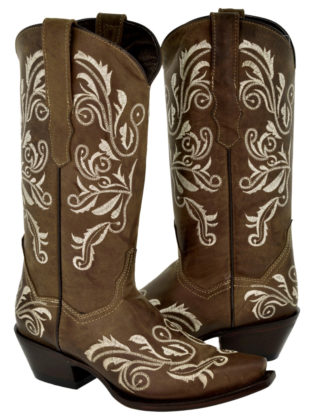 Botas de Vaquero Occidentales para Mujer Cisne Bordadas Rodeo Punta de Corte Botas Vaquera - Imagen 6 de 7
