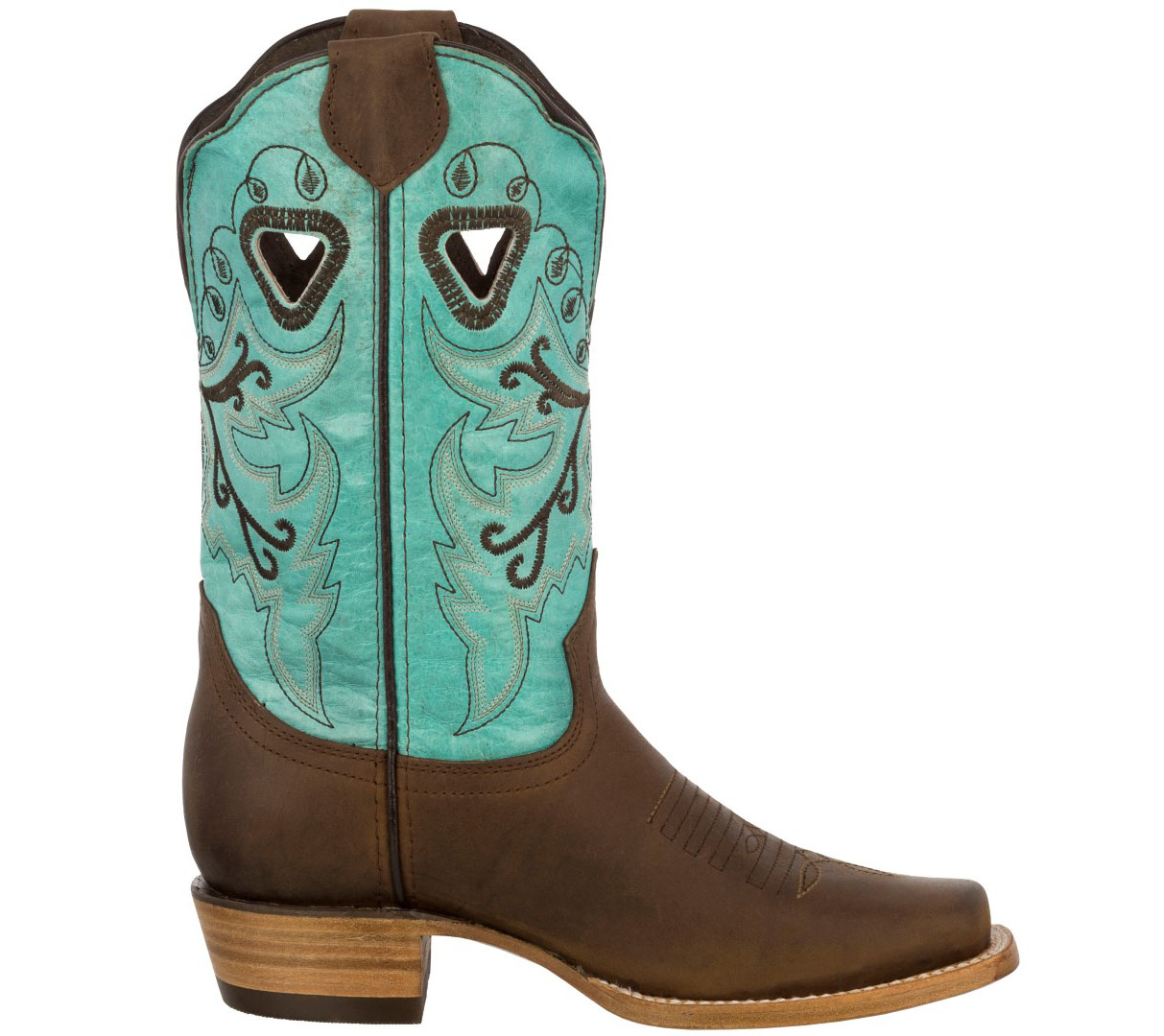 Womens Wide Calf Genuine Leather Cowboy Boots Square Dama Botas Vaquera | eBay