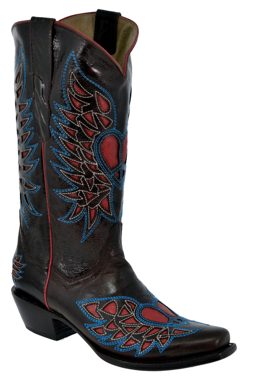Mujeres de cuero diseño diseño cuero de superposición de Alas de Corazón envejecido botas de vaquero Dubai 9310b0 Mujeres de cuero diseño diseño cuero de superposición de Alas de Corazón envejecido botas de vaquero Dubai 9310b0