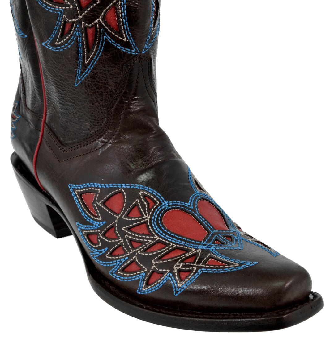 Mujeres de cuero diseño diseño cuero de superposición de Alas de Corazón envejecido botas de vaquero Dubai 9310b0 Mujeres de cuero diseño diseño cuero de superposición de Alas de Corazón envejecido botas de vaquero Dubai 9310b0
