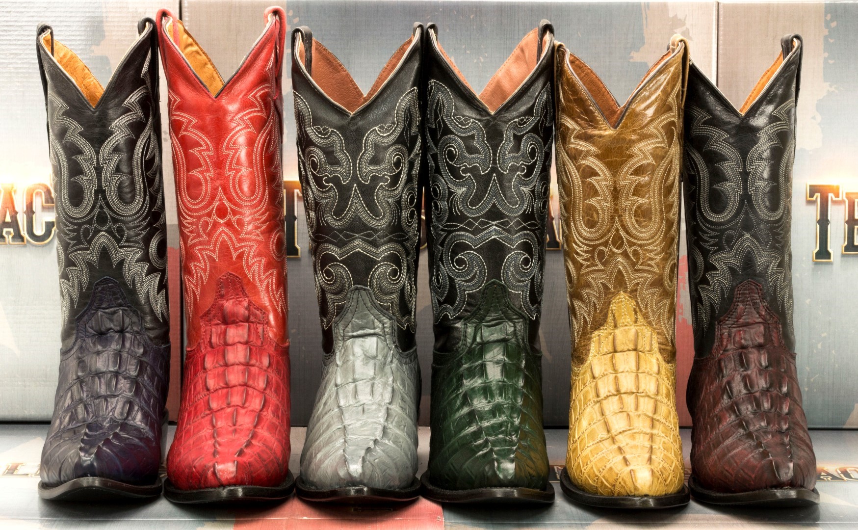 Men's Crocodile Alligator Tail Full Leather Cowboy Western Boots J Toe Cherry 