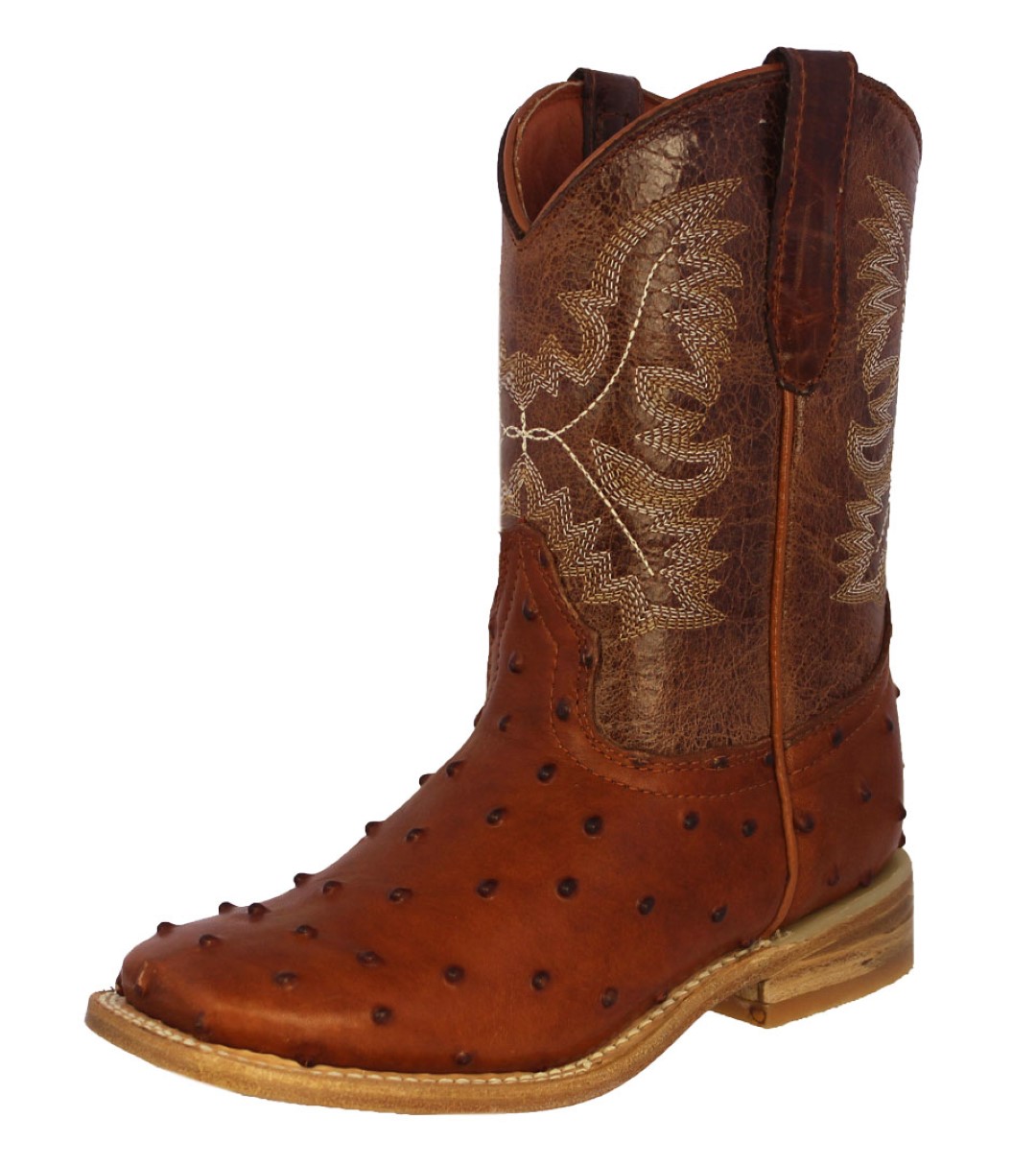 ostrich skin steel toe boots